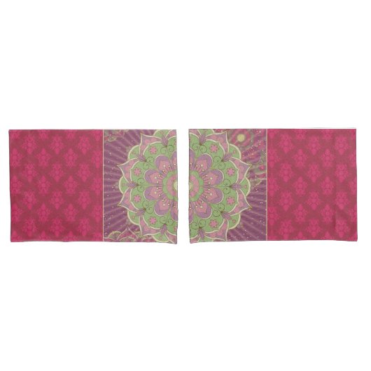 Healing Mandala - Pillow Hoesjes Kussensloop (Voorkant-Set)