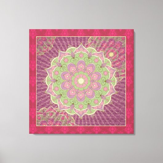 Healing Mandala - Wrapped Canvas Afdruk (Voorkant)