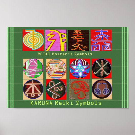Healing Master's Symbolen - Premium-papier Poster (Voorkant)