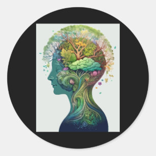 Healing Minds Wereld Geestelijke Gezondheid Dag St Ronde Sticker