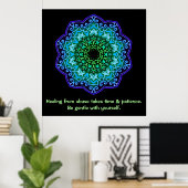 Healing of Abuse Mandala Inspirerend Poster (Thuiskantoor)