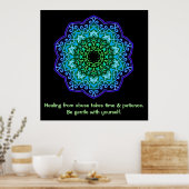 Healing of Abuse Mandala Inspirerend Poster (Keuken)