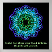 Healing of Abuse Mandala Inspirerend Poster (Voorkant)