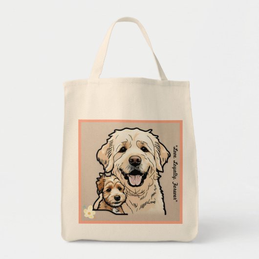 "Healing Paws" Tote Bag (Voorkant)