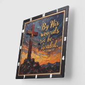 Healing Power: Isaiah 53:5 Vierkante Klok (Hoek)
