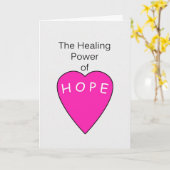 Healing Power of Hope Cancer Enmoediger Card Kaart (Gele Bloem)