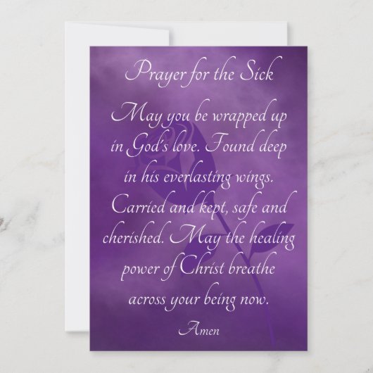 Healing Prayer for the Sick Get Well Kaart (Voorkant)