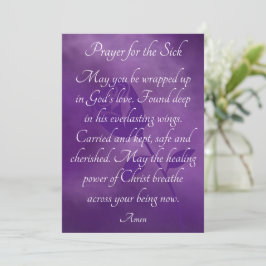 Healing Prayer for the Sick Get Well Kaart