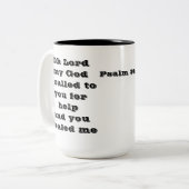 Healing prayer Isaiah 30:2 Tweekleurige Koffiemok (Voorkant links)