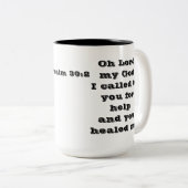 Healing prayer Isaiah 30:2 Tweekleurige Koffiemok (Voorkant rechts)