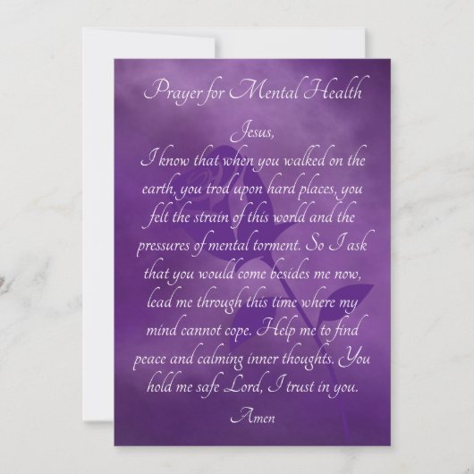 Healing Prayer voor Mental Health Kaart (Voorkant)