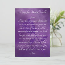 Healing Prayer voor Mental Health Kaart