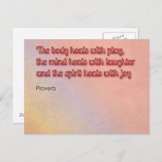 Healing Proverb Briefkaart (Voorkant / Achterkant)