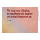Healing Proverb Wenskaart (Voorkant Horizontaal)