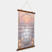 Healing Quote Coastal Sunset Tapestry Hangend Wandkleed (Gebogen)