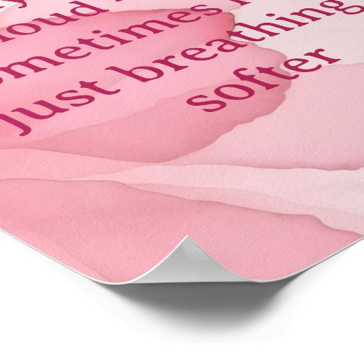 Healing Quote Wall Art | Soft Pink Floral Poster  (Hoek)