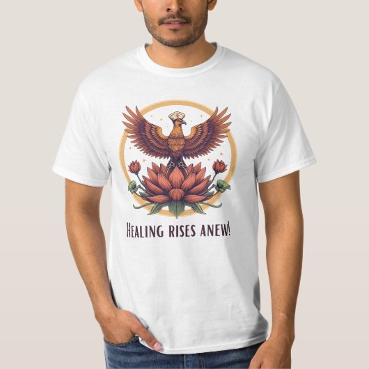 Healing Rise Anew – Phoenix Nurse Design T-shirt (Voorkant)