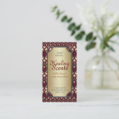 Healing Scans Batik Arabesque Visitekaartjes (Staand voorkant)