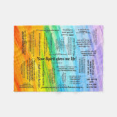 Healing Scripts Bijbel Verse Fleece Blanket (Voorkant (Horizontaal))