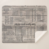 Healing Scripts Blanket - houtkorrel Sherpa Deken (Voorkant (horizontaal))