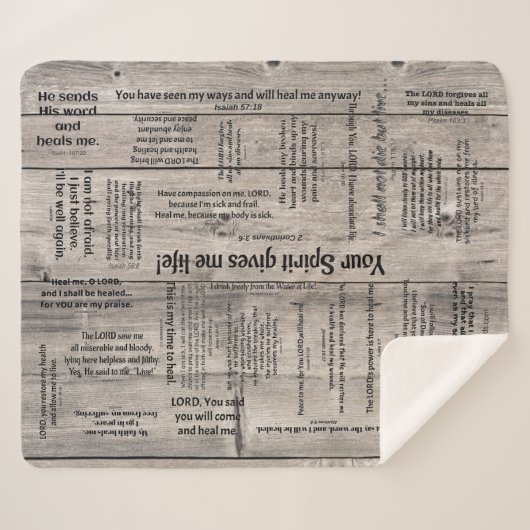 Healing Scripts Blanket - houtkorrel Sherpa Deken (Voorkant (horizontaal))