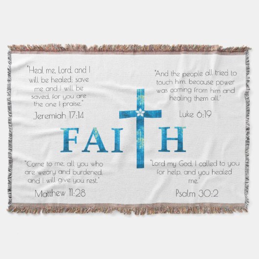 Healing Scripts Faith Blanket Deken (Voorkant)