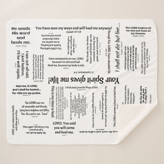 Healing Scriptures Blanket () Sherpa Deken (Voorkant (horizontaal))