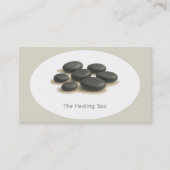 Healing Spa Flat Stones Grijs & Beige Modern Visitekaartje (Voorkant)
