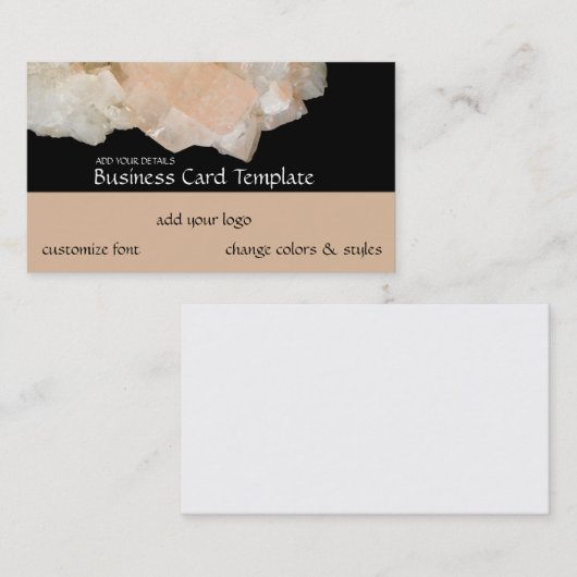 Healing Stones Crystal Visitekaartje (Voorkant / Achterkant)