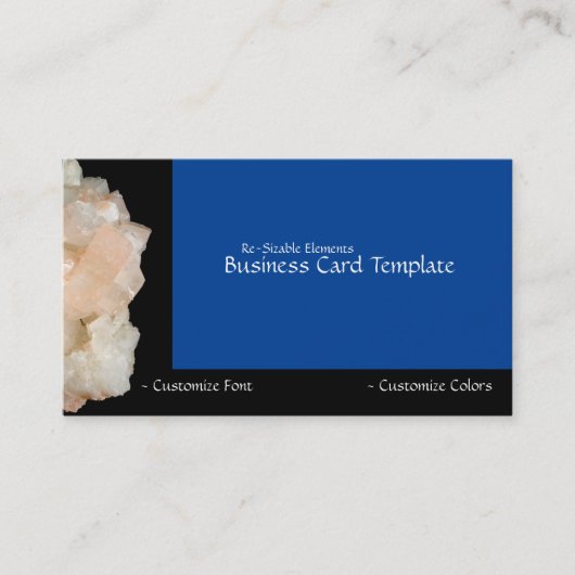 Healing Stones Energy White Quartz Visitekaartje (Voorkant)