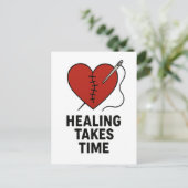 Healing Takes Time Mental Health Support Briefkaart (Staand voorkant)