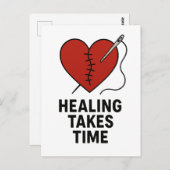 Healing Takes Time Mental Health Support Briefkaart (Voorkant / Achterkant)