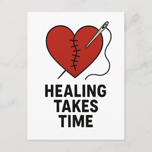 Healing Takes Time Mental Health Support Briefkaart (Voorkant)
