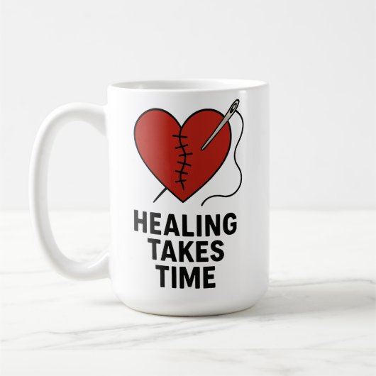 Healing Takes Time Mental Health Support Koffiemok (Links)