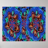 Healing Therapy - Bloem blauw Poster (Voorkant)