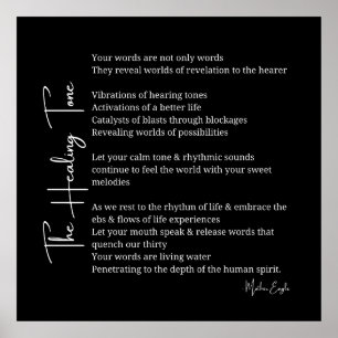 Healing Tone Geluidsgedicht poster muurkunst decor