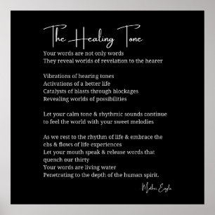 Healing Tone Geluidsgedicht poster muurkunst decor
