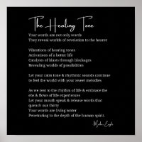 Healing Tone Geluidsgedicht poster muurkunst decor