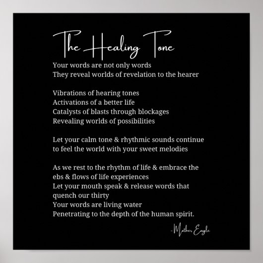 Healing Tone Geluidsgedicht poster muurkunst decor (Voorkant)
