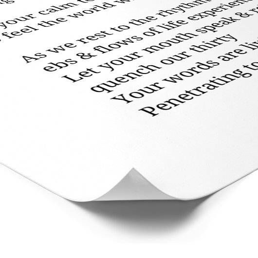 Healing Tone Geluidsgedicht poster muurkunst decor (Hoek)