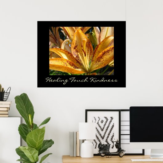 Healing Touch Kindness art prints Oranje Lily (Thuiskantoor)