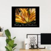 Healing Touch Kindness kunstprint Oranje Lelie Poster (Thuiskantoor)