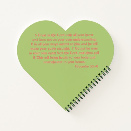 Healing Verse Plain Heart Notitieboek (Achterkant)