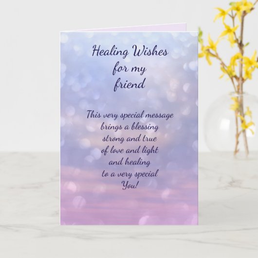 Healing Wishes vriend Kaart (Gele Bloem)