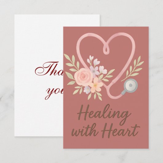 Healing with heart bedankkaart (Voorkant / Achterkant)