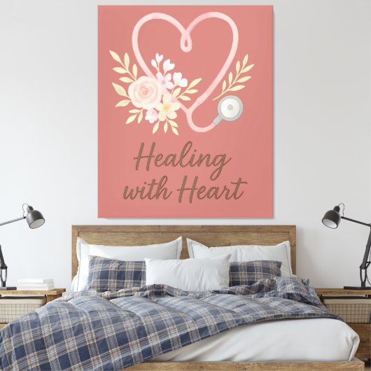 Healing with heart canvas afdruk (Insitu (Slaapkamer))