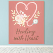 Healing with heart canvas afdruk (Insitu (Houten vloer))