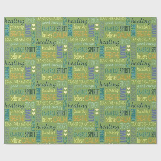Healing Words Typographic Cadeaupapier (Vlak)