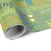 Healing Words Typographic Cadeaupapier (Rol Hoek)