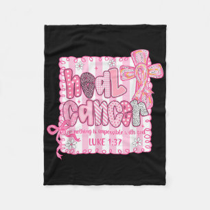 Healkanker Gelooft God Christelijke borstkanker Aw Fleece Deken